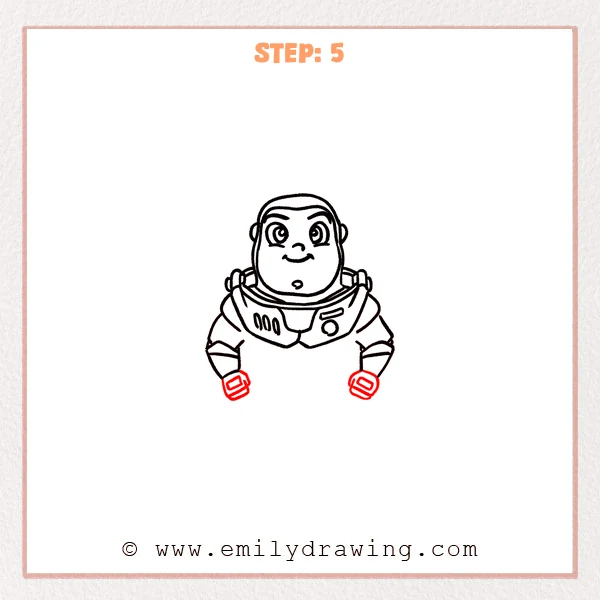 how to draw a buzz lightyear - Step 5